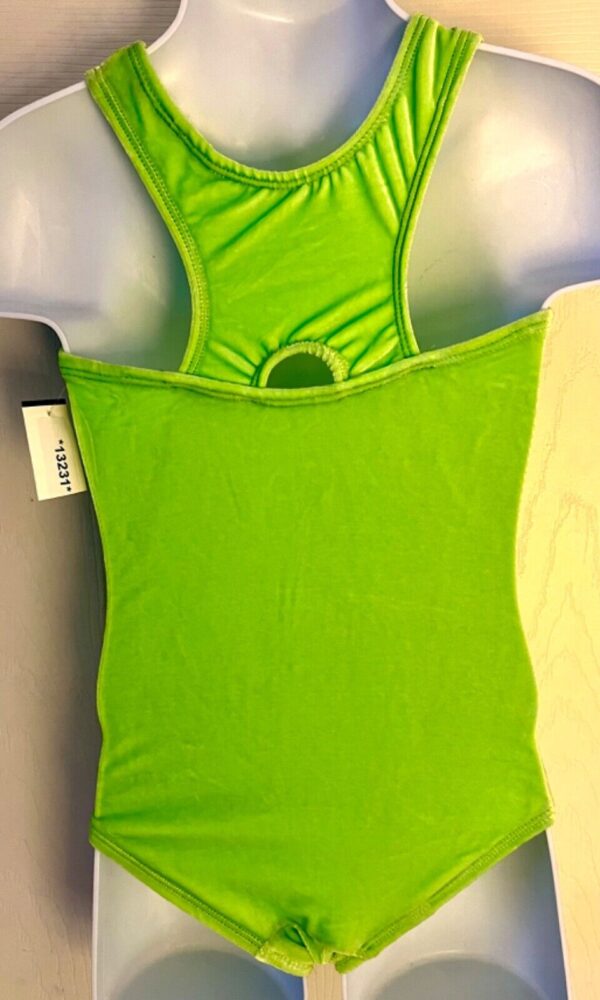 GK GREEN CHILD X-SMALL CLASSIC VELVET BALLET DANCE GYMNASTICS TANK LEOTARD SZ XS - Image 7