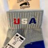 GK GO USA!! UNISEX KIDS 7-9 QUARTER/ANKLE SOCKS RED WHITE BLUE USA GRAPHICS NWT! - Image 2