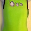 GK GREEN CHILD X-SMALL FOIL CATERPILLAR ACCENT GYMNASTICS DANCE TANK LEOTARD XS