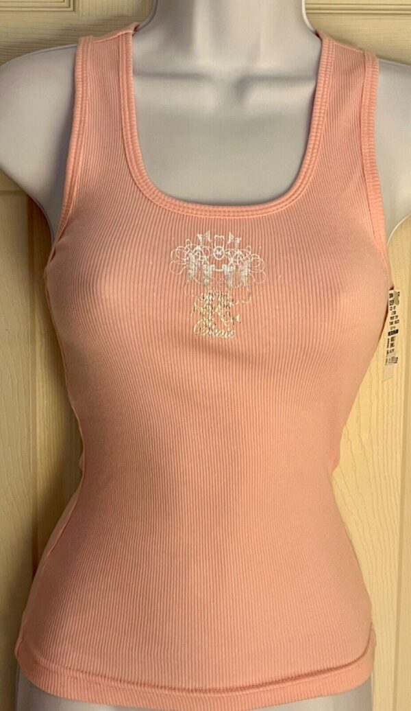 GK SKATE TANK TOP ADULT SMALL PINK RIBBED COTTON SILVER CREST GRAPHIC Sz S NWT!