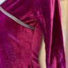 GK  PURPLE VELVET LADIES SMALL SILVER FOIL TRIM SKATE DANCE CASUAL CROP TOP Sz S - Image 4