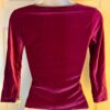GK  PURPLE VELVET LADIES SMALL SILVER FOIL TRIM SKATE DANCE CASUAL CROP TOP Sz S - Image 5