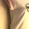 GK "SKATE" GRAPHIC ADULT LARGE COTTON WHITE T-SHIRT PINK CAP SLVS CASUAL SZ L - Image 3