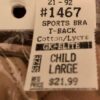 GK Sports Bra T-Back CHILD LARGE Cotton/Spandex Nude Style #1467 CL NWT! - Image 5