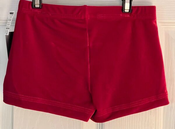 GK RED VELVET CHILD LARGE MICRO MINI DANCE CHEER GYM WORKOUT SHORTS Sz CL NWT! - Image 4