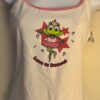 GK CAMI PJ TOP ADULT LARGE I LOVE TO DANCE WHITE COTTON PINK SATIN STRAPS Sz AL