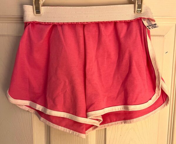 GK PINK BOXER SHORTS ADULT X-SMALL COTTON/POLY WHITE TRIM CASUAL WORKOUT SZ XS - Image 2