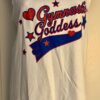 GK TANK TOP ADULT MEDIUM 'GYMNASTIC GODDESSâ€™ WHITE COTTON BEACH COVER UP  Sz M