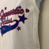 GK TANK TOP ADULT MEDIUM 'GYMNASTIC GODDESSâ€™ WHITE COTTON BEACH COVER UP  Sz M - Image 4