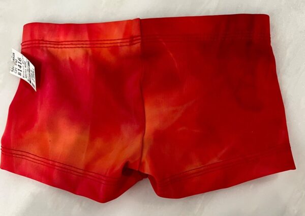 GK RED TIE-DYE CHILD X-SMALL MICRO MINI GYMNAST DANCE WORKOUT SHORTS Sz CXS NWT - Image 2