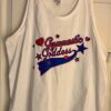 GK TANK TOP ADULT MEDIUM 'GYMNASTIC GODDESSâ€™ WHITE COTTON BEACH COVER UP  Sz M - Image 6