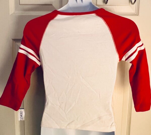 GK GYMNAST BASEBALL TEE CHILD SMALL RED & WHITE 3/4 RAGLAN SLV COTTON T-SHIRT S - Image 4