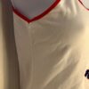 GK CAMISOLE PJ TOP LADIES MEDIUM FOREVER CHEER WHITE COTTON RED FOIL TRIM Sz AM - Image 3