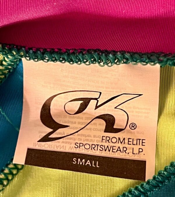 GK WARM UP JACKET ADULT SMALL PINK GREEN VELVET GYMNASTICS DANCE CHEER SKATE S - Image 7