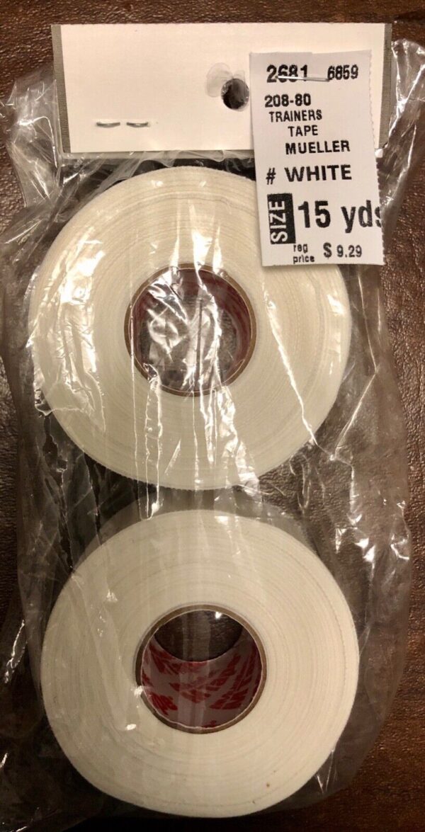 NWT! MUELLER TRAINERS ATHLETIC 10 YDS MTAPE WHITE 2-PACK