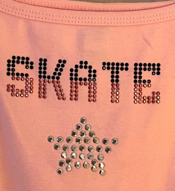 GK CAMISOLE TOP  CHILD MEDIUM PINK COTTON METAL JA â€œSKATEâ€ GRAPHICS SZ M NWT! - Image 3