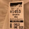 GK ELITE SPORTS BRA CHILD ONE SIZE FITS ALL WHITE COTTON/STRCH CHILD ONE SIZE - Image 4