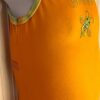 GK "GYMBEE" CHILD X-SMALL ORANGE FOIL TRIM BEE GYMNASTICS DANCE TANK LEOTARD XS - Image 4