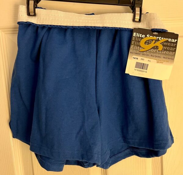 SOFFE CHEER ROYAL COTTON/BLENDED ADULT LARGE ATHLETIC CHEER SHORTS Sz AL NWT! - Image 5