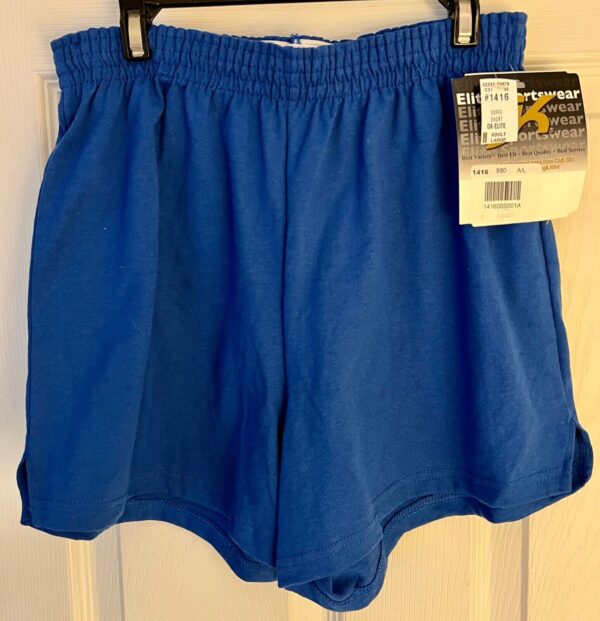 SOFFE CHEER ROYAL COTTON/BLENDED ADULT LARGE ATHLETIC CHEER SHORTS Sz AL NWT! - Image 6