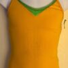 GK DANCE CHILD MEDIUM GOLD GREEN FOIL DRY TECH CAMISOLE ATHLETIC TOP  SZ M NWT!