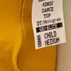 GK DANCE CHILD MEDIUM GOLD GREEN FOIL DRY TECH CAMISOLE ATHLETIC TOP  SZ M NWT! - Image 6
