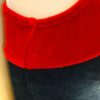 GK ICE FIGURE SKATE LADIES SMALL RED BLUE VELVET TURTLENECK HALTER DRESS Sz AS - Image 4