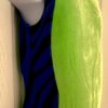 GK GREEN CHILD X-SMALL GREEN VELVET BLUE BLACK GYMNASTICS DANCE TANK LEOTARD XS - Image 4
