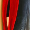GK ICE FIGURE SKATE LADIES SMALL RED BLUE VELVET TURTLENECK HALTER DRESS Sz AS - Image 5