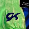 GK GREEN CHILD X-SMALL GREEN VELVET BLUE BLACK GYMNASTICS DANCE TANK LEOTARD XS - Image 11