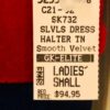 GK ICE FIGURE SKATE LADIES SMALL RED BLUE VELVET TURTLENECK HALTER DRESS Sz AS - Image 8