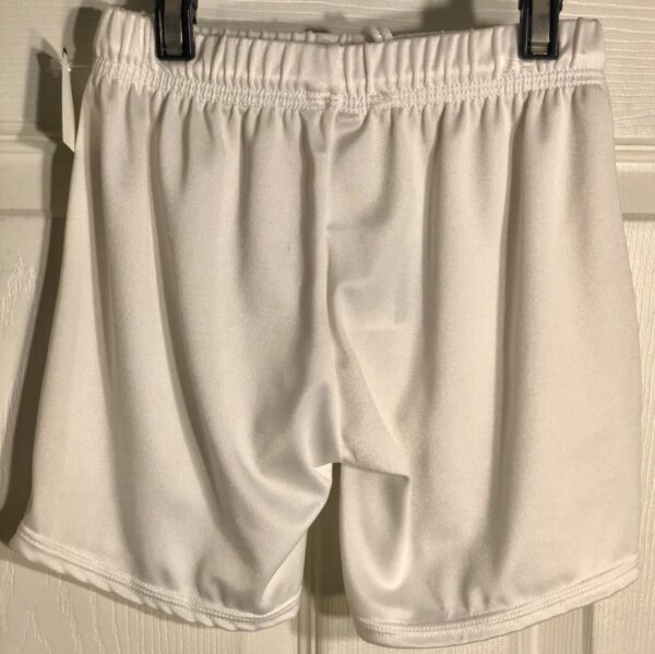 GK BOYS X-SMALL COMPETITION SHORTS WHITE N/S LONG GYMNASTICS RUNNING GYM CXS NWT - Image 2