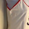 GK CAMISOLE PJ TOP ADULT MEDIUM FOREVER SKATE WHITE COTTON RED FOIL TRIM SZ M - Image 3
