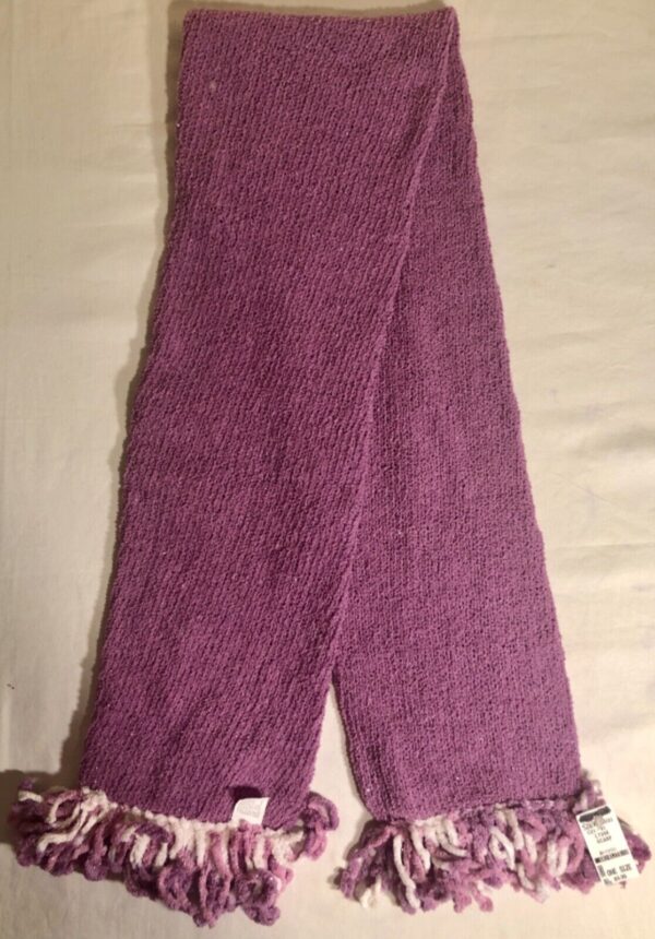 GIRLâ€™S KNIT SCARF LILAC CHENILLE SPARKLE CHILD ONE SIZE by GK Elite NWT! - Image 3