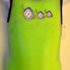 GK GREEN CHILD X-SMALL FOIL CATERPILLAR ACCENT GYMNASTICS DANCE TANK LEOTARD XS