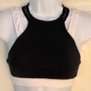 GK ALL STAR V-UP CHEER CROP TOP ADULT SMALL BLACK DRY TECH BLACK MESH AS NWT!