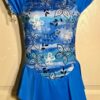 GK ICE FIGURE SKATE DRESS ADULT SMALL CAP SLV MATTE TRICOT PRINT T-SHIRT AS NWT!