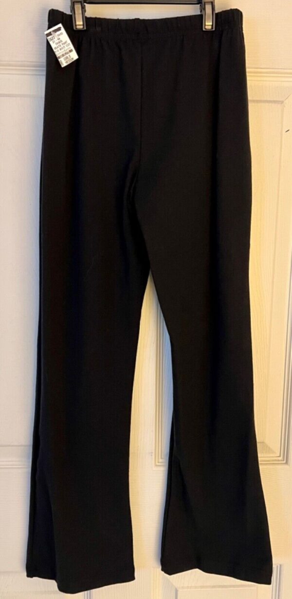 GK CHILD MEDIUM BLACK COTTON/SPANDEX PULL-ON SKATE GYMNASTS FITNESS PANTS Sz CM - Image 3