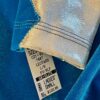 GK TURQUOISE VELVET ADULT SMALL LgSLV SILVER FOIL GYMNAST DANCE LEOTARD Sz AS - Image 6