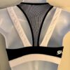 GK ALL STAR V-UP CHEER CROP TOP ADULT SMALL BLACK DRY TECH BLACK MESH AS NWT! - Image 5