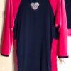 GK ELITE ADULT X-SMALL 3/4 SLV 2PC ICE FIGURE SKATE SET PINK VELVET NAVY N/S AXS - Image 6