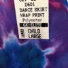 GK DANCE BALLET WRAP SKIRT CHILD LARGE TYE-DYE CHIFFON BLUE VELVET TIE CL NWT! - Image 4