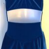 GK ICE SKATE GIRLS LARGE BLUE VELVET SLVLS DRESS MID BACK OPEN DRESS Sz CL NWT! - Image 5