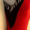 GK RED ZEBRA ADULT X-SMALL RED N/S ICED ZEBRA FOIL GYMNASTS DANCE LEOTARD Sz AXS - Image 3