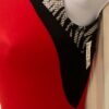 GK RED ZEBRA ADULT X-SMALL RED N/S ICED ZEBRA FOIL GYMNASTS DANCE LEOTARD Sz AXS - Image 4