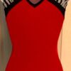 GK RED ZEBRA ADULT X-SMALL RED N/S ICED ZEBRA FOIL GYMNASTS DANCE LEOTARD Sz AXS - Image 5