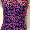 GK TANK ADULT SMALL RED STAR PRINT FOIL GYMNASTICS DANCE CHEER LEOTARD AS NWT!