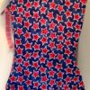 GK TANK ADULT SMALL RED STAR PRINT FOIL GYMNASTICS DANCE CHEER LEOTARD AS NWT! - Image 3