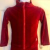 GK WARM UP JACKET GIRLS X-SMALL RED VELVET ZIP FRONT GYM SKATE DANCE CHEER CXS