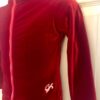 GK WARM UP JACKET GIRLS X-SMALL RED VELVET ZIP FRONT GYM SKATE DANCE CHEER CXS - Image 3